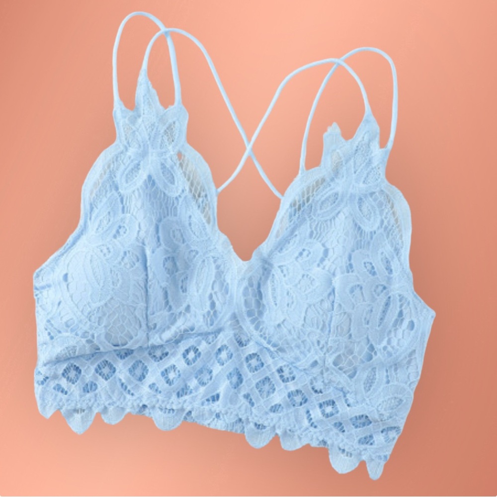Sky Blue Lace Bralette